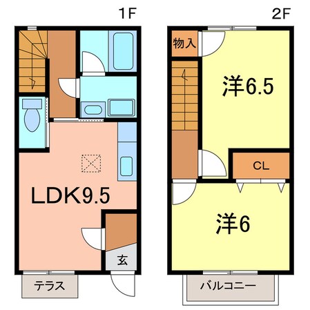 カーサ原山Ｃの物件間取画像